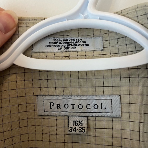 Lightweight soft dress shirt button up plaid size large office casual work - Picture 3 of 8